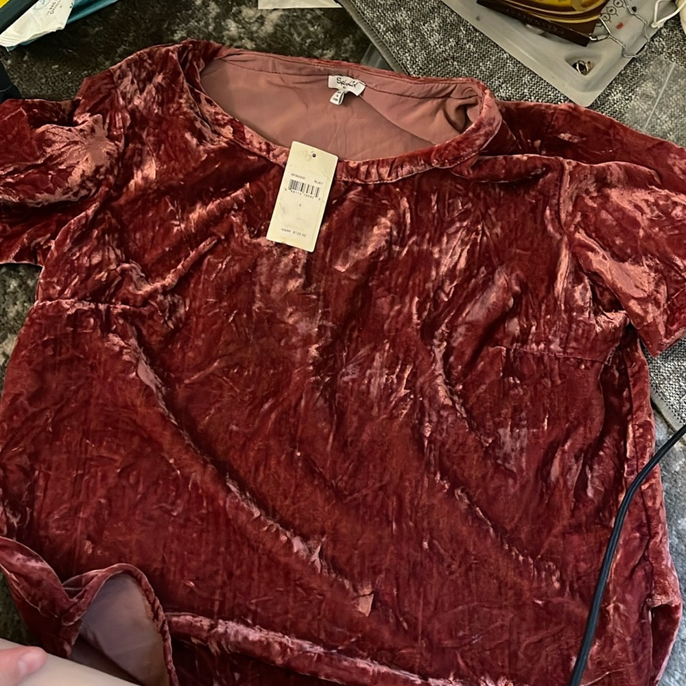 Splendid small new velvet shirt